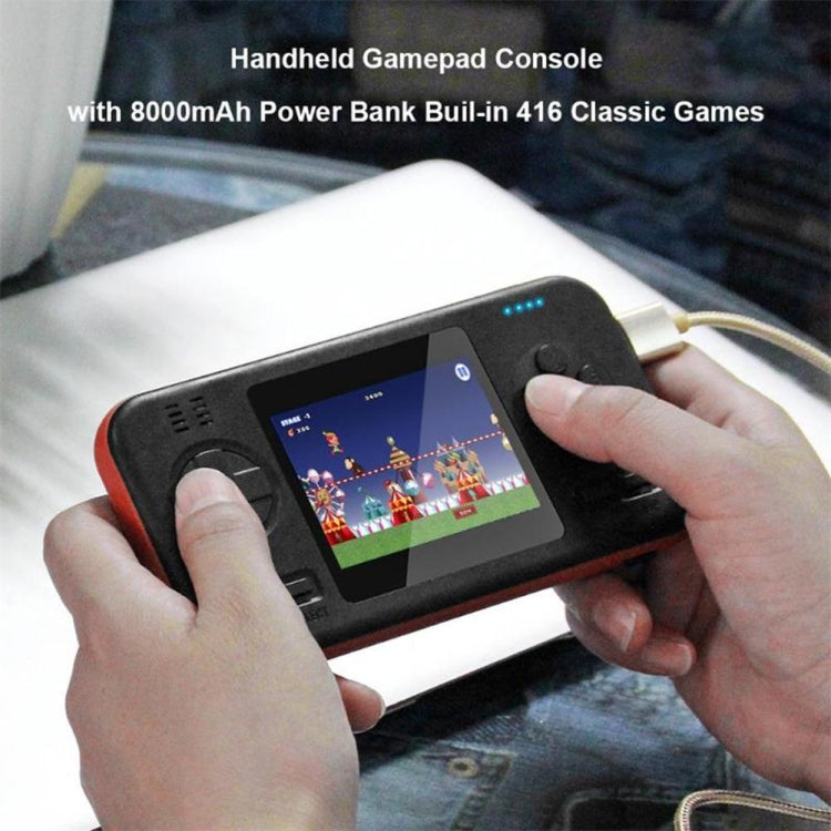 416 Pocket Console Portable Color Screen 8000mAh Rechargeable Game Machine(Black) by buy2fix