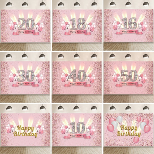 1.5x1m Cartoon Digital Birthday Balloon Party Scene Photographic Backdrop(MDT10408) - Birthday Party by buy2fix | Online Shopping UK | buy2fix