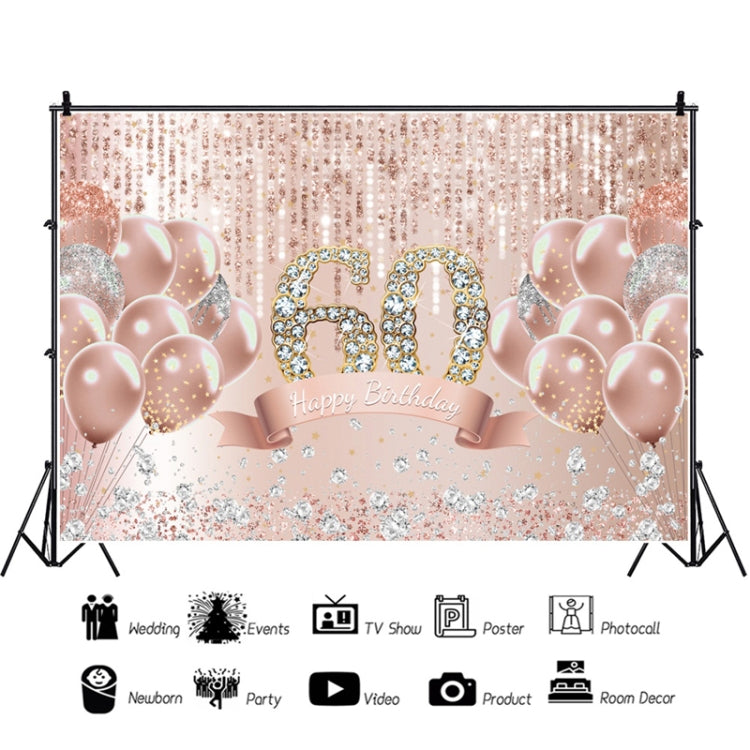MDN12118 1.5m x 1m Rose Golden Balloon Birthday Party Background Cloth Photography Photo Pictorial Cloth - Birthday Party by buy2fix | Online Shopping UK | buy2fix
