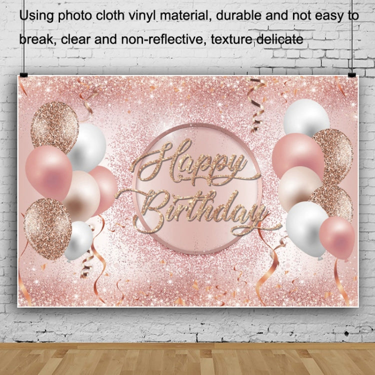 MDU05523 1.5m x 1m Rose Golden Balloon Birthday Party Background Cloth Photography Photo Pictorial Cloth by buy2fix