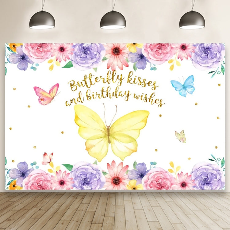 1.5m X 1m Butterfly Pattern Photography Backdrop Birthday Party Decoration Background Cloth(MDT09891) - Birthday Party by buy2fix | Online Shopping UK | buy2fix