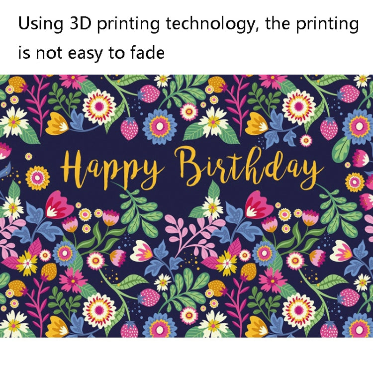 1.5m x 1m Flower Series Happy Birthday Party Photography Background Cloth(MDU04214) - Birthday Party by buy2fix | Online Shopping UK | buy2fix