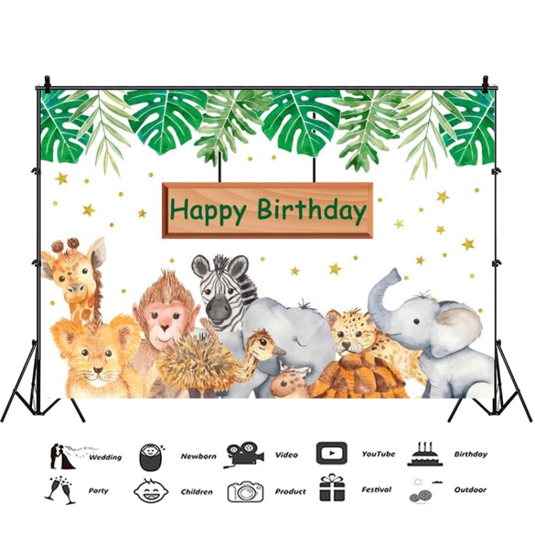 MDM07437 1.5m x 1m Animal Forest Cartoon Birthday Party Banquet Decoration Photo Background Cloth - Birthday Party by buy2fix | Online Shopping UK | buy2fix