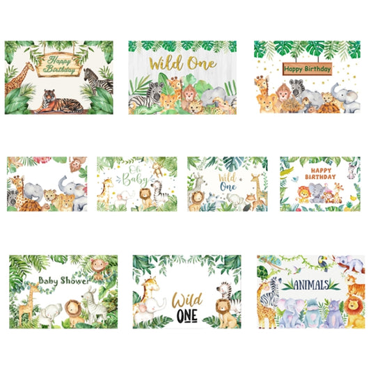 MDT10056 1.5m x 1m Animal Forest Cartoon Birthday Party Banquet Decoration Photo Background Cloth by buy2fix