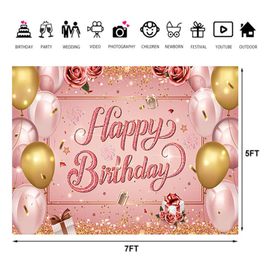 1.5m x 2.1m Children Birthday Party Venue Layout 3D Digital Studio Photography Background - Birthday Party by buy2fix | Online Shopping UK | buy2fix