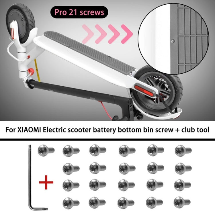 21pcs/set For Xiaomi Mijia M365 Pro Battery Compartment Screws(White) - Accessories & Parts by buy2fix | Online Shopping UK | buy2fix
