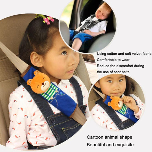 H002 Children Car Seat Belt Cartoon Cover(Rabbit) by buy2fix