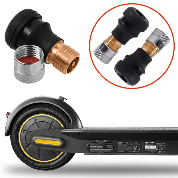 For Ninebot MAX G30 2pcs Scooter Tires Vacuum Nozzle(Black) - Accessories & Parts by buy2fix | Online Shopping UK | buy2fix