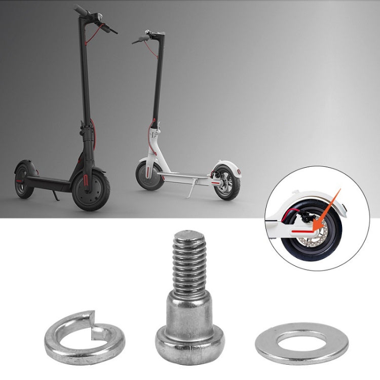 For Xiaomi Mijia M365/PRO 5pcs Scooter Rear Wheel Fixing Screws(White) - Accessories & Parts by buy2fix | Online Shopping UK | buy2fix