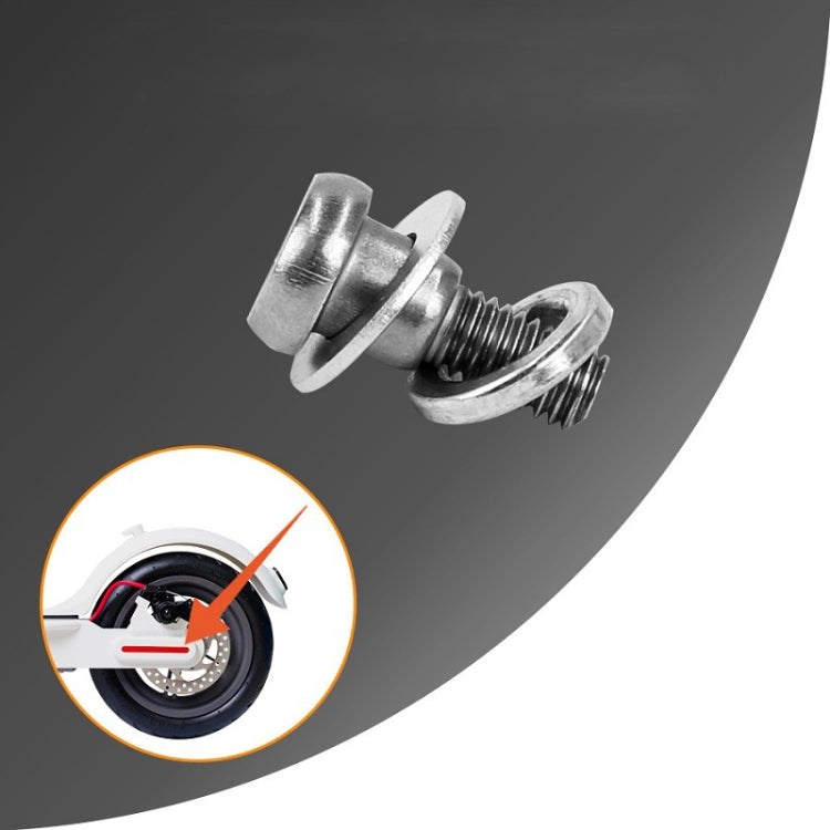 For Xiaomi Mijia M365/PRO 5pcs Scooter Rear Wheel Fixing Screws(White) - Accessories & Parts by buy2fix | Online Shopping UK | buy2fix