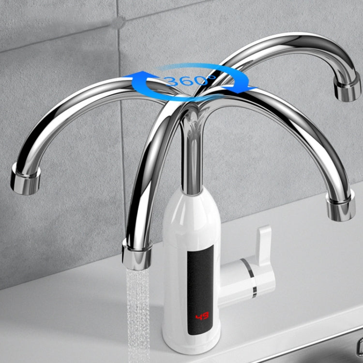 Smart Household Digital Display Instant Hot Kitchen Electric Faucet, Plug: EU Plug(Silver) - Faucets & Accessories by buy2fix | Online Shopping UK | buy2fix