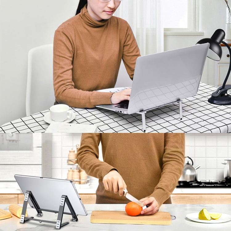 X23 3 In 1 Portable Storage Foldable Aluminum Phone Tablet Stand(Silver) - Laptop Stand by buy2fix | Online Shopping UK | buy2fix