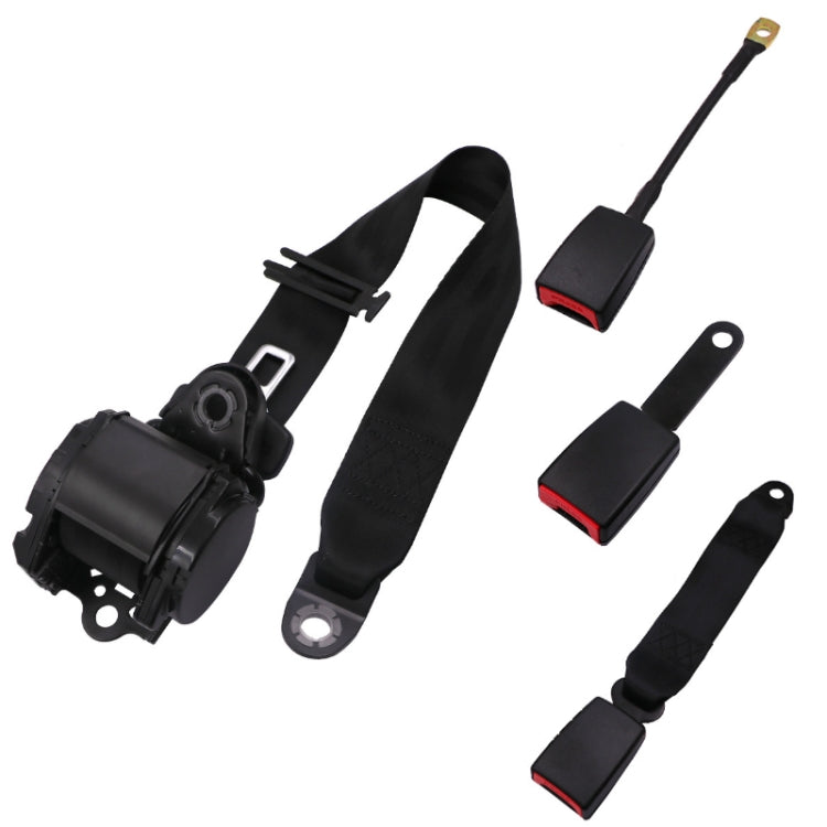 Universal 3-point Car Retrofit Seat Belt With Emergency Locking(Braided Straps) - Seat Belts & Padding by buy2fix | Online Shopping UK | buy2fix