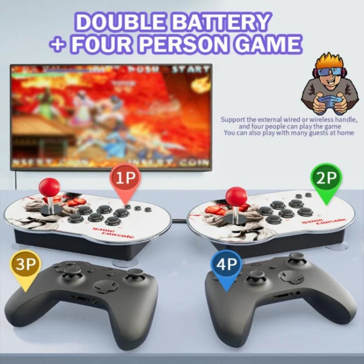 MANTE1 MT6 TV Console Game Joystick Turret HD 4K Game 3 Persons 32G Built-in 10000 Games+Wireless Handle by MANTE1