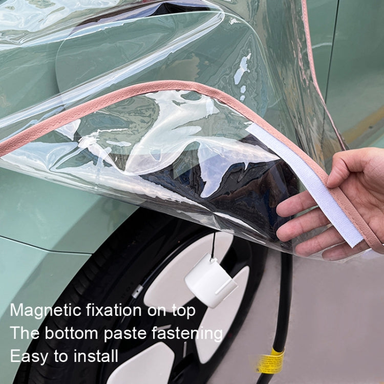 Electric Vehicle Charging Port Magnetic Transparent Rain Cover(Black) - Waterproof Covers by buy2fix | Online Shopping UK | buy2fix
