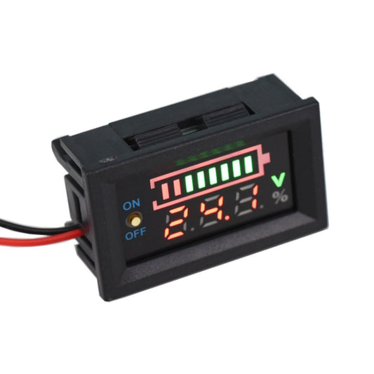 229TY 6-30V Electric Car Lithium Battery Voltage Power Meter Display Switch by buy2fix