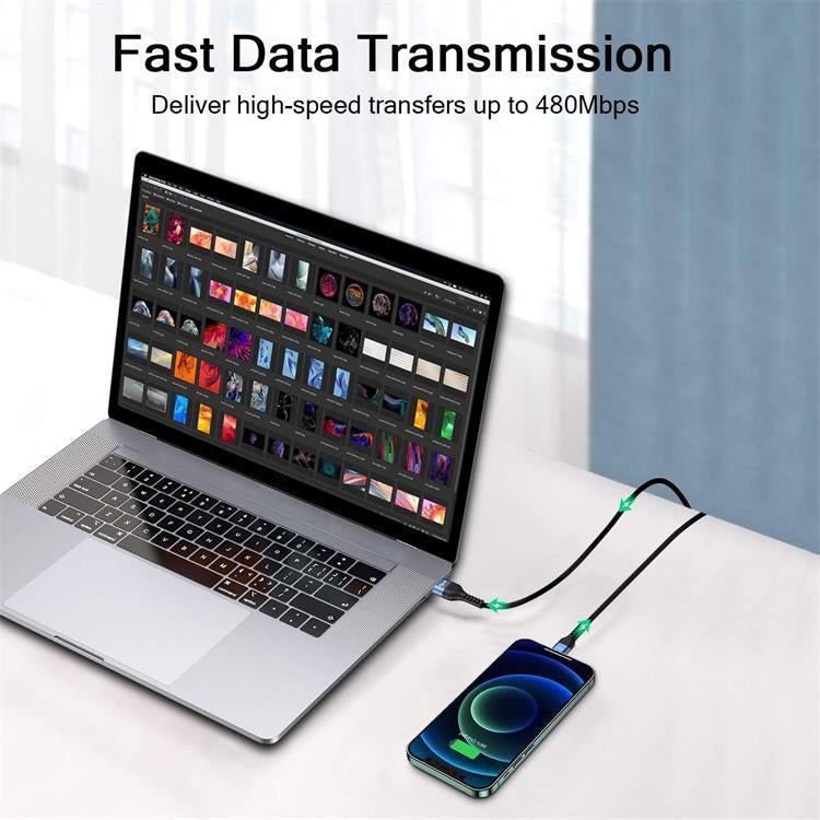 QGeeM MF01 USB-A To 8 Pin Phone Tablet Fast Charging Data Cable, Length: 1m - Normal Style Cable by QGeeM | Online Shopping UK | buy2fix