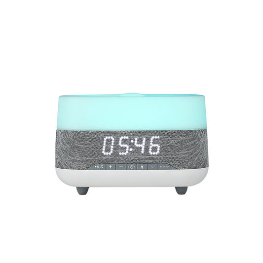 300ml Bluetooth Clock Aromatherapy Humidifier with Seven-color Ambient Light,EU Plug(Gray White) - Air Purifiers & Accessories by buy2fix | Online Shopping UK | buy2fix