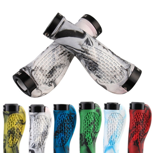 MZYRH 1pair Mountain Bike Bicycle Handlebar Grips Protective Covers(White and Blue) by MZYRH