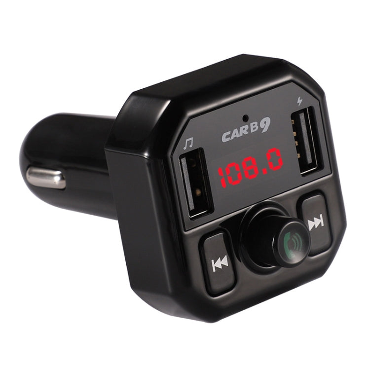 B9 Smart Digital Display Dual USB Bluetooth Car Charger with Hands-free Call Function(Black) - Car Charger by buy2fix | Online Shopping UK | buy2fix