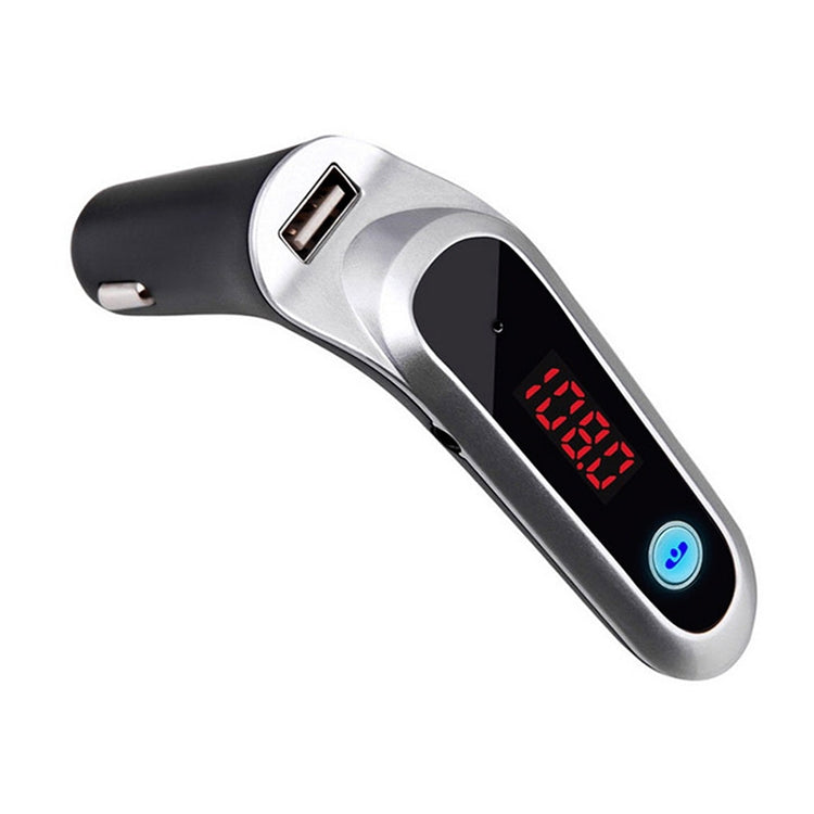 S7 Smart Digital Display Music Player Calling Car Charger, Color: Silver - Bluetooth Car Kits by buy2fix | Online Shopping UK | buy2fix
