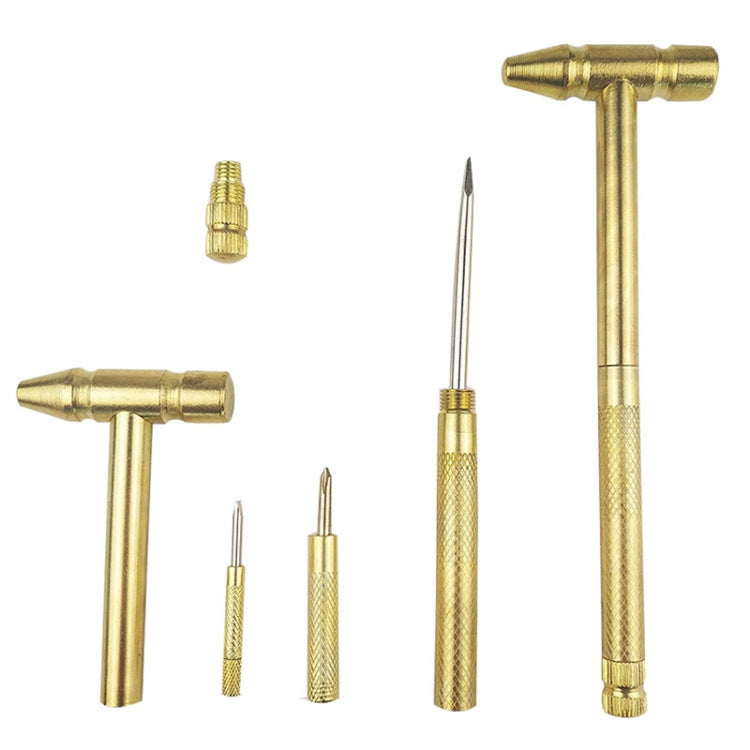 6 in 1 Multifunctional Mini Household Brass Hammer Screwdriver(10097) - Screwdriver Tools by buy2fix | Online Shopping UK | buy2fix