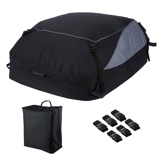 600D Oxford Cloth Car Luggage Bag Outdoor SUV Foldable Roof Bag, Size: L: 160 x 110 x 45cm(Black+Gray) by buy2fix