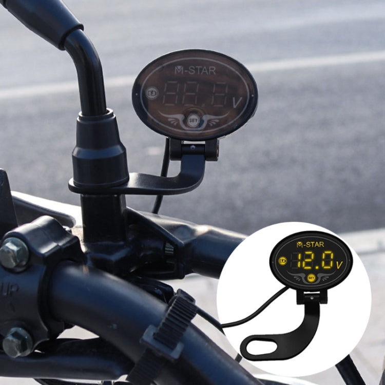 YL-M01 Motorcycle Battery Voltage Monitoring M-STAR Intelligent Voltage Meter(Gold) - Electrical System by buy2fix | Online Shopping UK | buy2fix