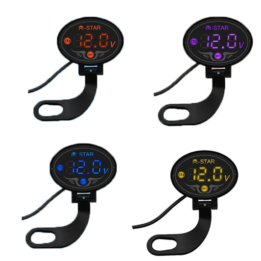 YL-M01 Motorcycle Battery Voltage Monitoring M-STAR Intelligent Voltage Meter(Blue) by buy2fix