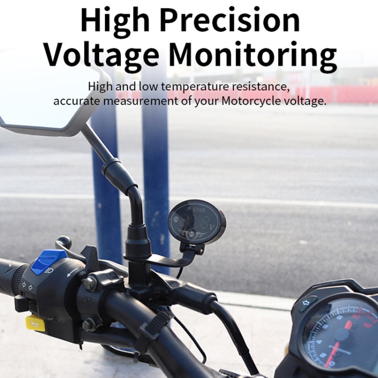YL-M01 Motorcycle Battery Voltage Monitoring M-STAR Intelligent Voltage Meter(Purple) - Electrical System by buy2fix | Online Shopping UK | buy2fix