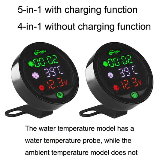 Morfayer YL-M05 4 In 1 Environmental Temperature Model 9-24V LED Night Vision Motorcycle Modification Instrument by buy2fix
