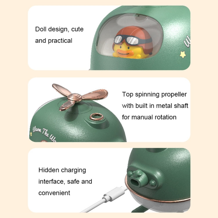 ICARER FAMILY IFJSQ07 Cartoon Nano Spray Atmosphere Night Light Humidifier, Spec: Plug-in (Green) by buy2fix