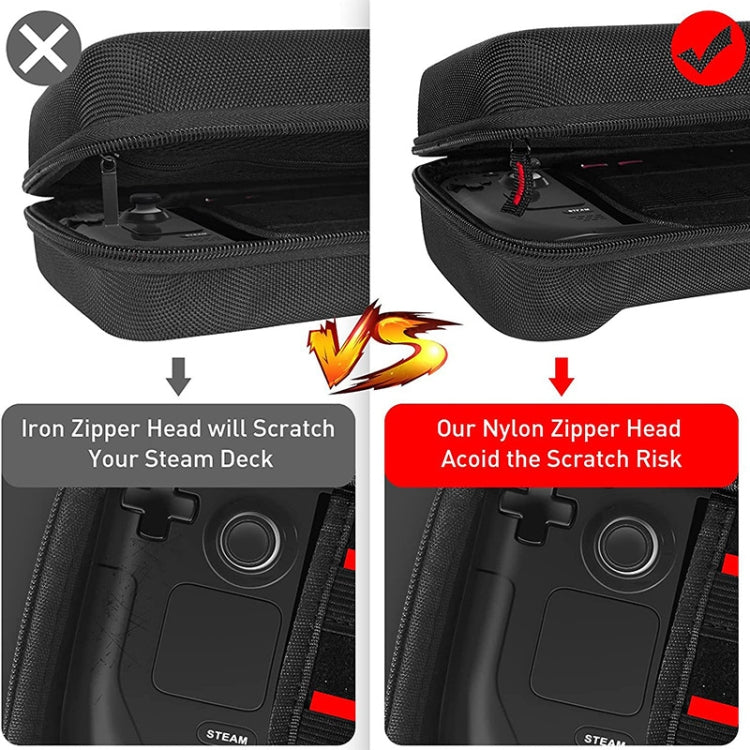 For Steam Deck Game Console Storage Bag Handheld EVA Oxford Cloth Hard Bag(1680D Black) by buy2fix