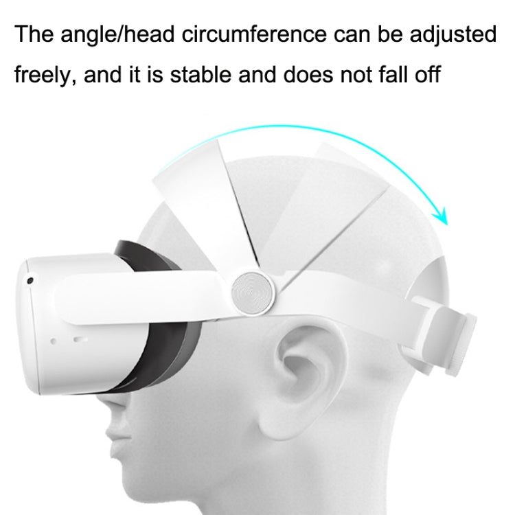For Oculus Quest 2 VR SHINECON OS01 Adjustable All -In -One Head Strap VR Accessories(White) - VR Accessories by buy2fix | Online Shopping UK | buy2fix
