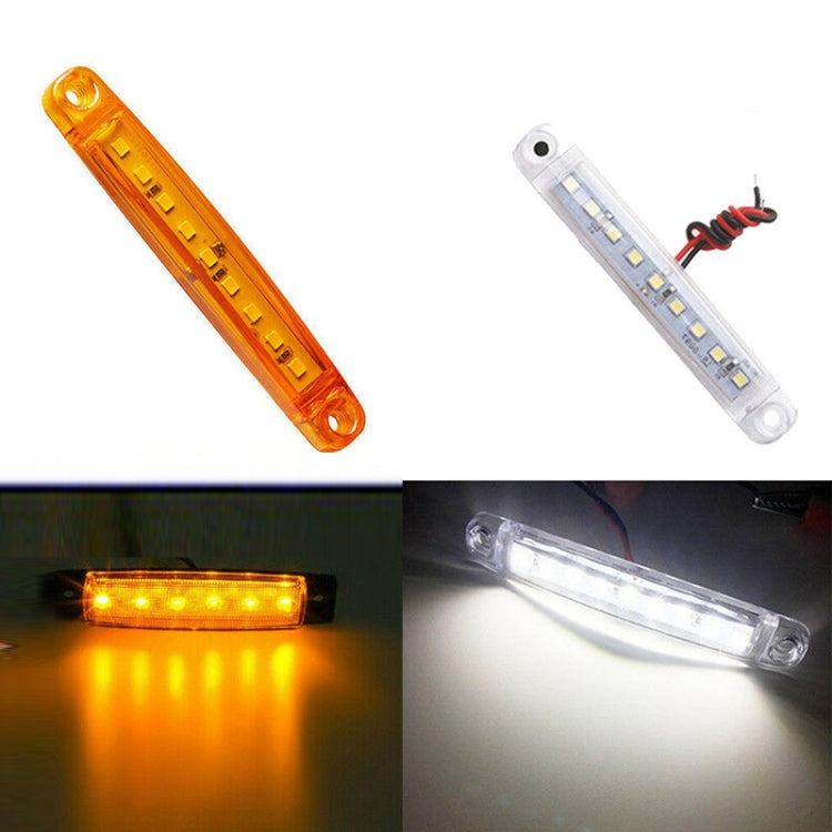 MK-224 10pcs 12-24V Truck Trailer 9LED Side Light Tail Lamp Signal Light(White) - Warning Lights by buy2fix | Online Shopping UK | buy2fix