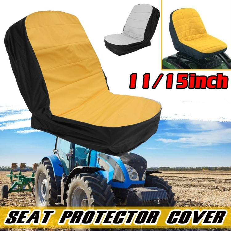 Dustproof Seat Cover For Grass Cutter / Agricultural Vehicle / Forklift / Tractor, Size: 15 Inch (Yellow Black) - Seat Accessories by buy2fix | Online Shopping UK | buy2fix
