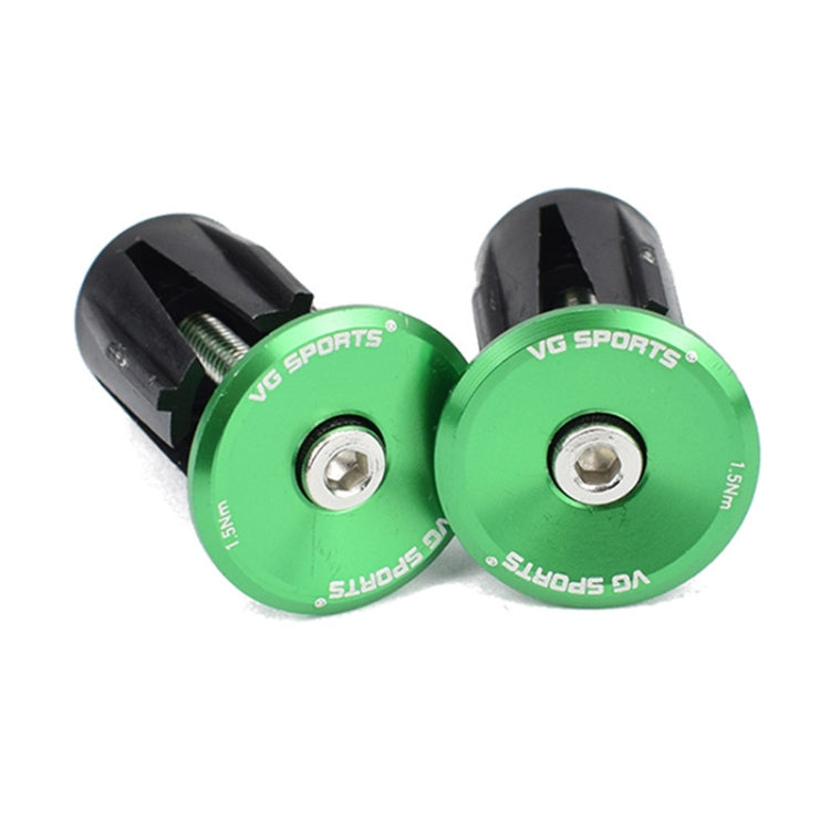 2pairs Aluminum Alloy Bicycle Expansion Handlebar Plug(Green) - Bicycle Grips by buy2fix | Online Shopping UK | buy2fix