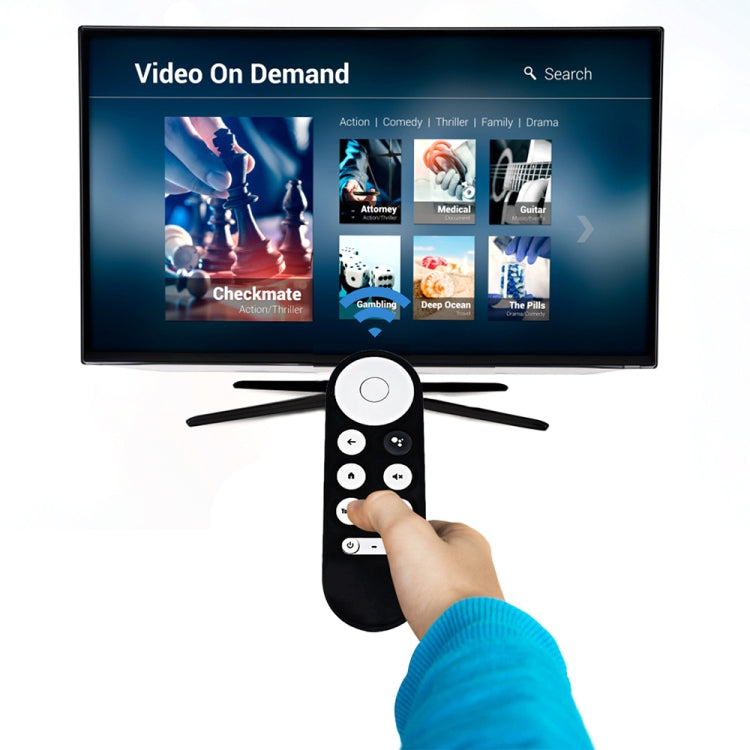 For Google Chromecast 2020 Y16 Remote Control Anti-fall Silicone Protective Case(Luminous Green) by buy2fix