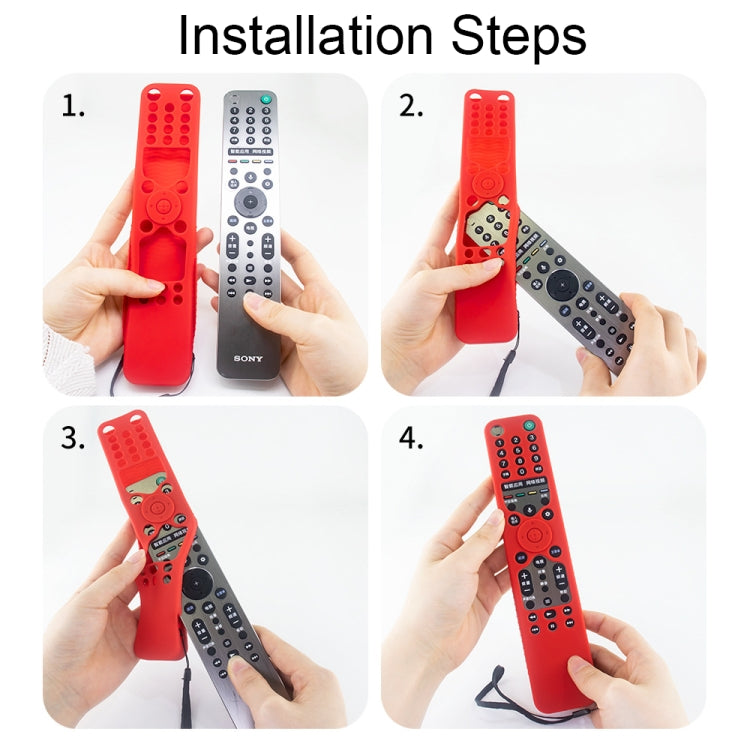 Y46 Remote Control Anti-Fall Silicone Protective Case For Sony RMF-TX600C/P/U/E 500U/E(Black) - Remote Control Covers by buy2fix | Online Shopping UK | buy2fix