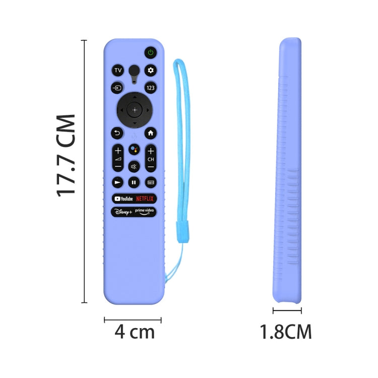 Y56 Voice Remote Silicone Anti-Fall Protective Case For Sony RMF-TX800U/C/P/T/900U(Luminous Blue) by buy2fix