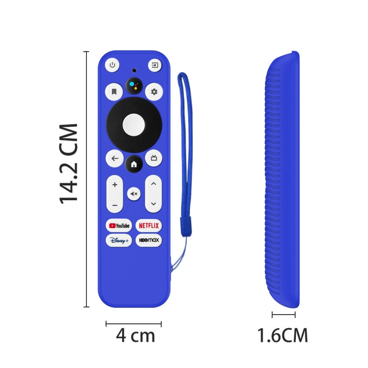 For ONN Android TV 4K UHD Streaming Device Y55 Anti-Fall Silicone Remote Control Cover(Luminous Blue) - Remote Control Covers by buy2fix | Online Shopping UK | buy2fix