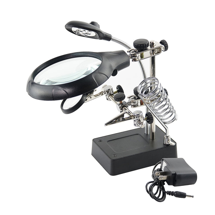 16129-C 2.5X/7.5X/10X LED Lighting Auxiliary Bracket Maintenance Magnifier(US Plug) - Others by buy2fix | Online Shopping UK | buy2fix