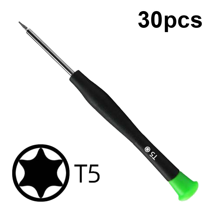 30pcs Color Hat Screw Batch Digital Mobile Phone Clock Maintenance Tool, Series: T5 Hexagon - Screwdriver by buy2fix | Online Shopping UK | buy2fix