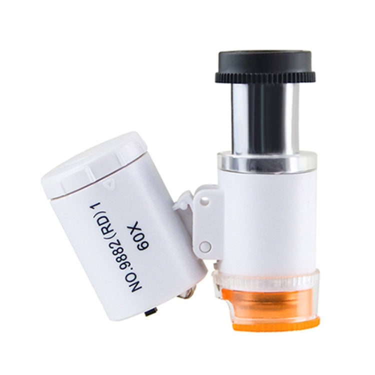 9882(RD) 60X Mini HD Banknote Detection Optical Microscope with LED Light, Color: White - Detection Jewelry by buy2fix | Online Shopping UK | buy2fix