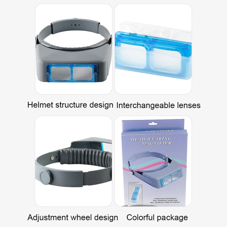 81007-B 1.5X/2X/2.5X/3.5X Optical Lens Head-mounted Watch Repair Magnifying Glass - Glasses Style by buy2fix | Online Shopping UK | buy2fix
