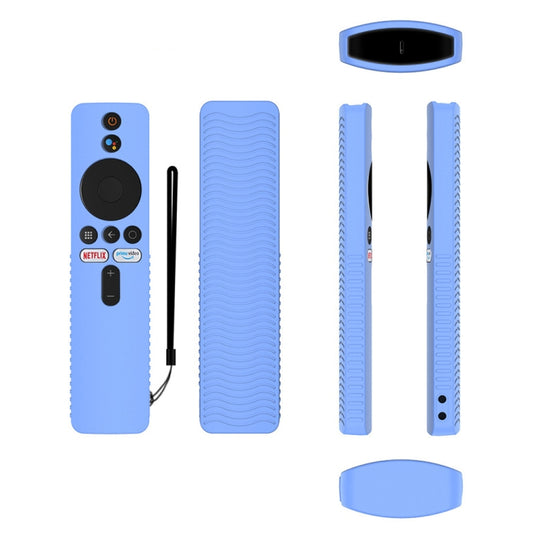 For Xiaomi 4K TV Stick Y48 Remote Control Anti-Drop Silicone Protective Cover(Luminous Blue) by buy2fix