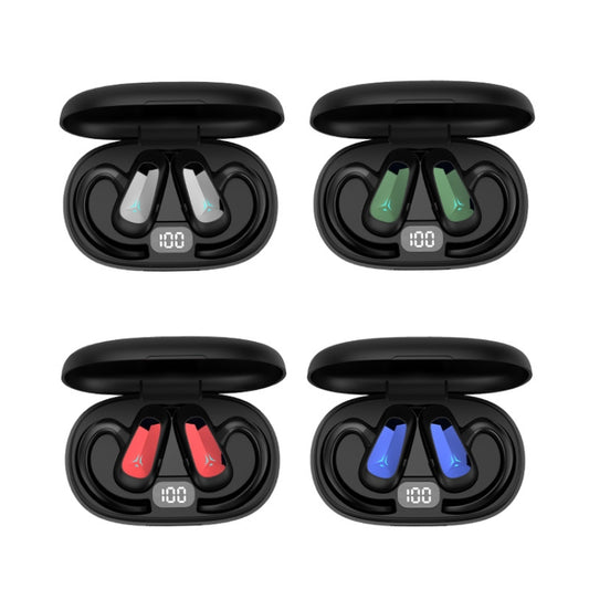 Bone Conduction Concepts Digital Display Stereo Bluetooth Earphones, Style: Dual Ears With Charging Warehouse(Red) by buy2fix