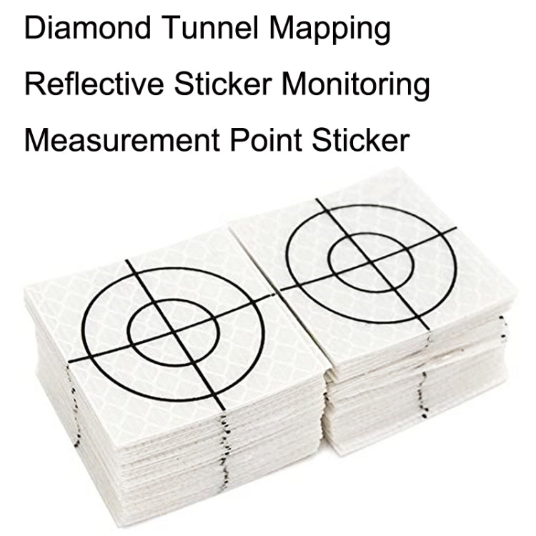 FP001 Diamond Tunnel Mapping Reflective Sticker Monitoring Measurement Point Sticker, Size: 60x60mm With Triangle - Other Tester Tool by buy2fix | Online Shopping UK | buy2fix