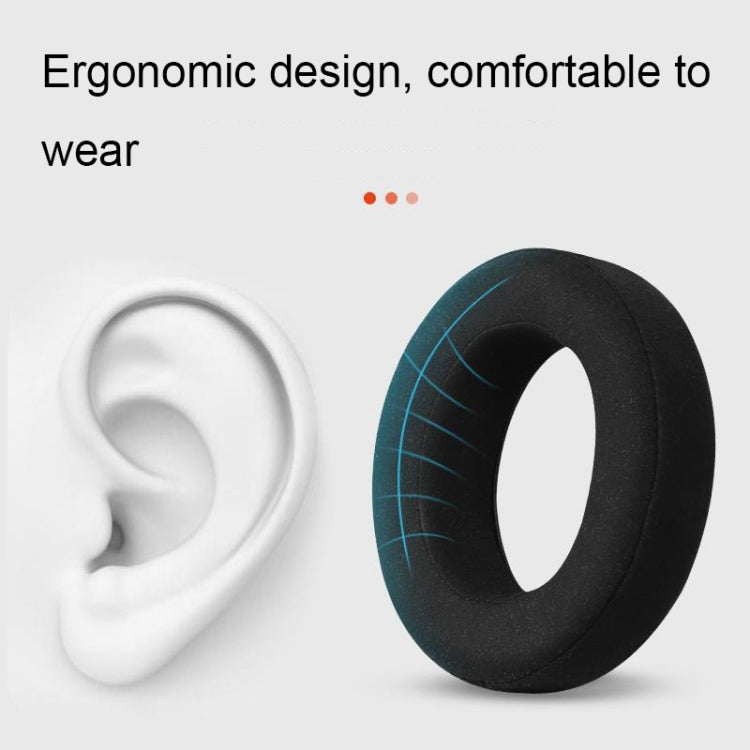 For Focal Clear MG Pro 2pcs Leather Breathable and Comfortable Headset Cover, Color: Fiber Gray - Earmuff & Pad by buy2fix | Online Shopping UK | buy2fix