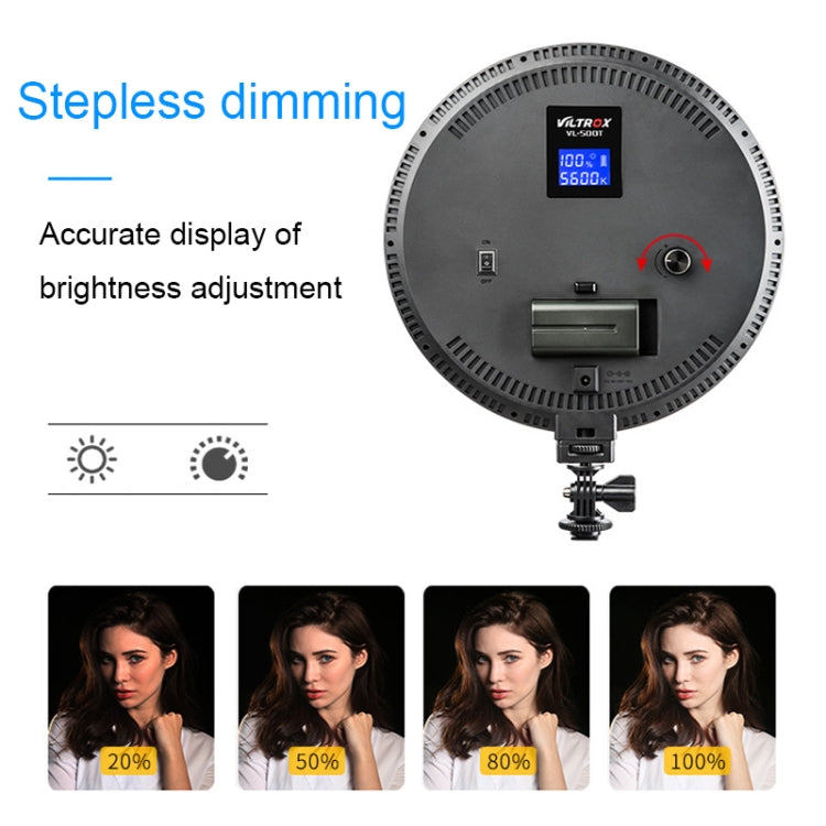 VILTROX VL-500T Intelligent Digital Display Circular LED Photography Fill Light - by VILTROX | Online Shopping UK | buy2fix